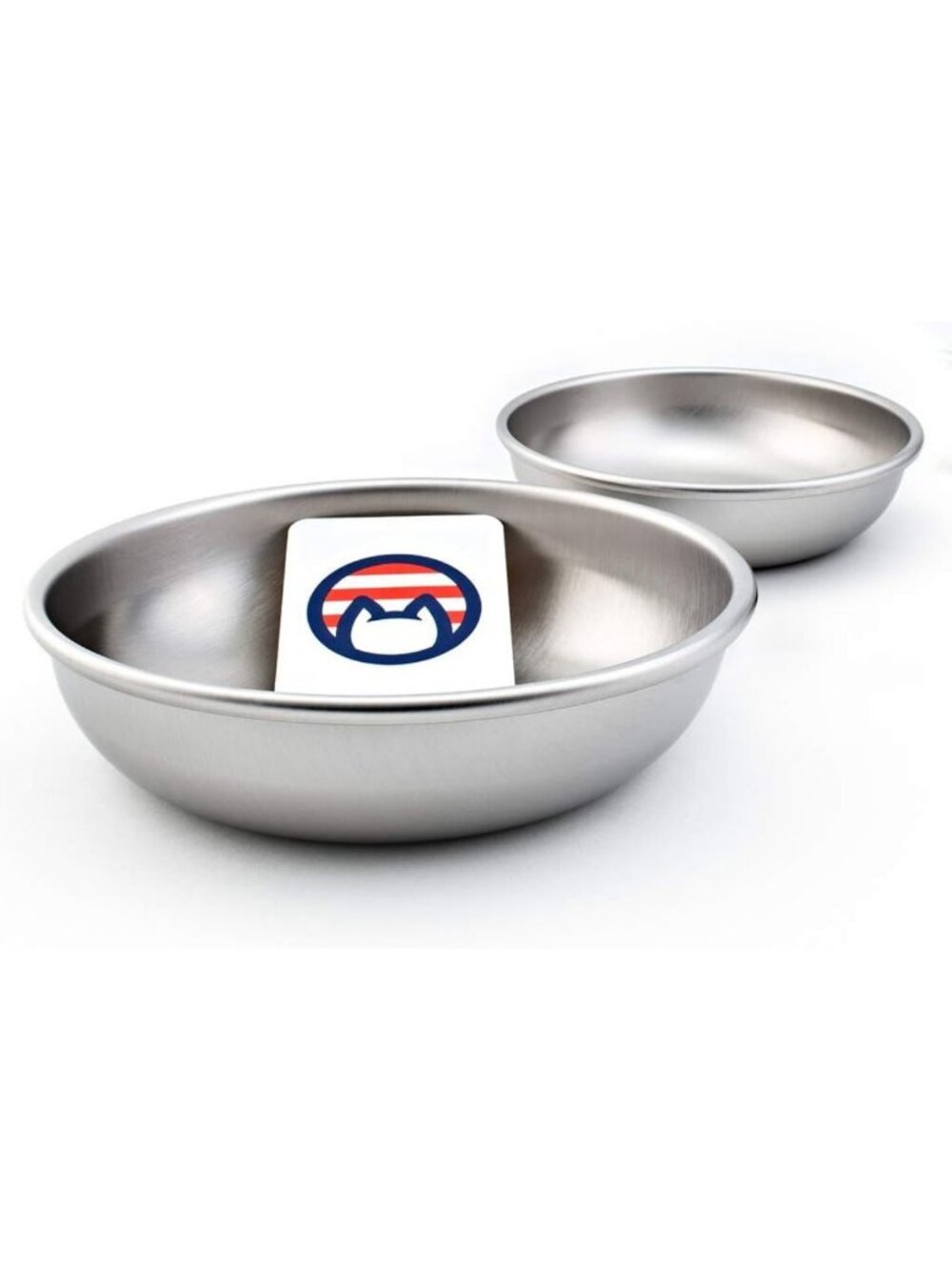 Stainless Steel Cat Bowls Set - Dishwasher Safe, Whisker Friendly, USA Made